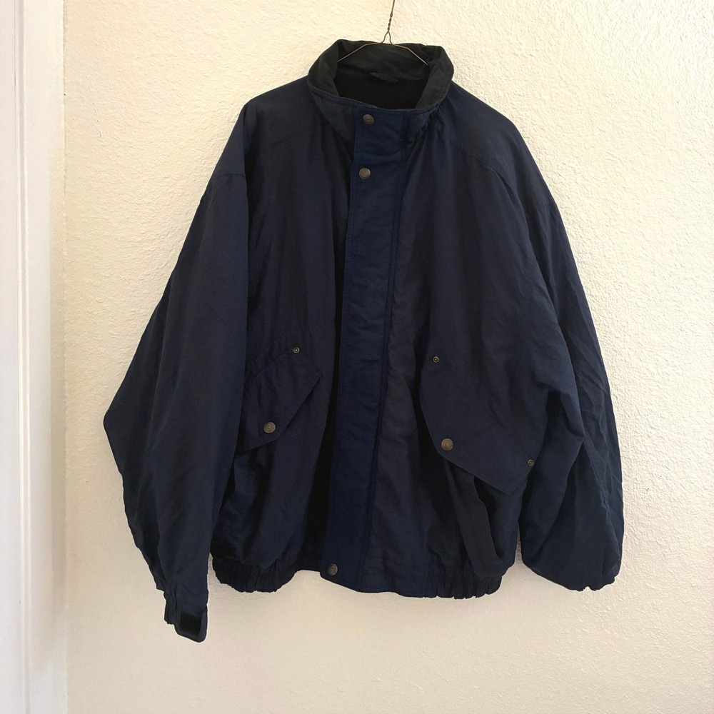 Vintage Pacific Trail Jacket Mens Size XL Navy Blue Water Resistant Field Jacket